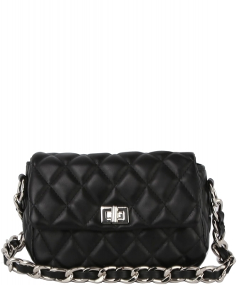 Quilted Flap Classic Shoulder Bag LHU498 BLACK